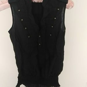 Poetry Blue VNeck Blouse